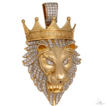 14K Yellow Gold Royal Cat Diamond Pendant 5 CT 69744 - Image 2