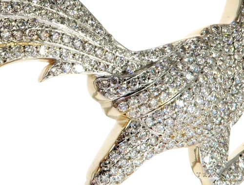 14K Yellow Gold Running Bird Pendant 63090 - Image 6