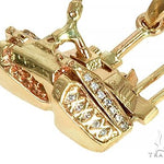 14K Yellow Gold Small Battle Tank Pendant 66028 - Image 4