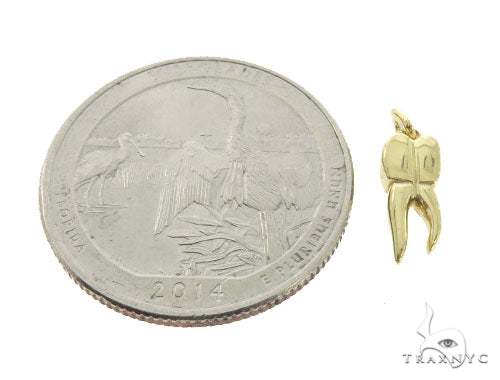 14K Yellow Gold Small Tooth Pendant, photo 4 of 6