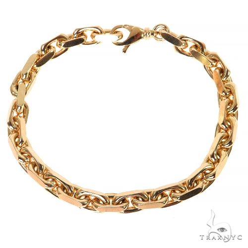 14K Yellow Gold Solid Cable Bracelet 8.25 Inches 6mm   68374 - Image 2