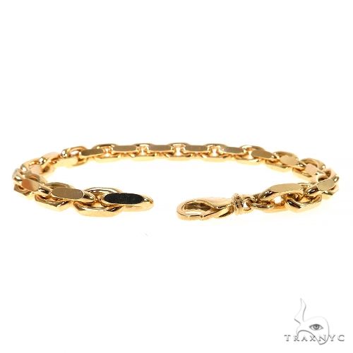 14K Yellow Gold Solid Cable Bracelet 8.25 Inches 6mm   68374 - Image 3