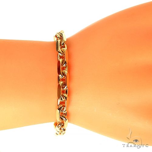 14K Yellow Gold Solid Cable Bracelet 8.25 Inches 6mm, photo 5 of 7