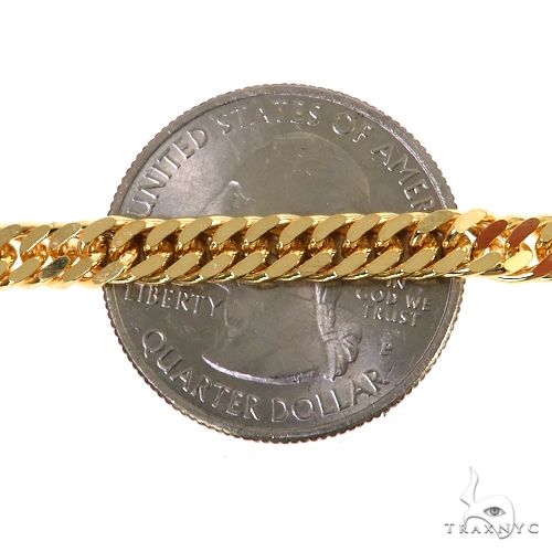 14K Yellow Gold Solid Double Curb Link Bracelet 8 Inches 4.6mm, photo 4 of 5