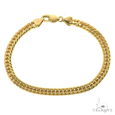 14K Yellow Gold Solid Double Curb Link Bracelet 8 Inches 5.4mm   68585 - Image 1