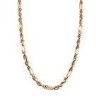 14K Yellow Gold Solid Figarope Link Chain 22 Inches 3mm 70584 - Image 1