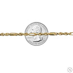 14K Yellow Gold Solid Figarope Link Chain 22 Inches 3mm 70584 - Image 3