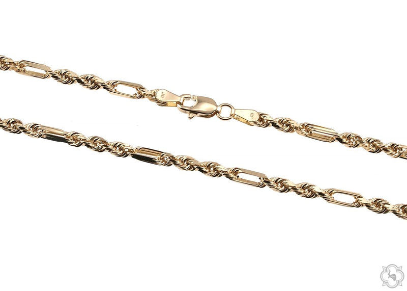 14K Gold figarope chain, photo 4 of 5