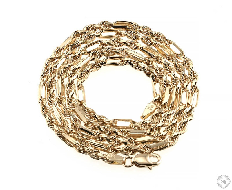 14K Gold figarope chain, photo 5 of 5