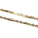 14K Yellow Gold Solid Figarope Link Chain 24 Inches 5.5mm 70586 - Image 2