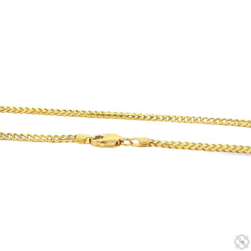 14K Yellow Gold Solid Franco  16 Inches 2mm 70736 - Image 3