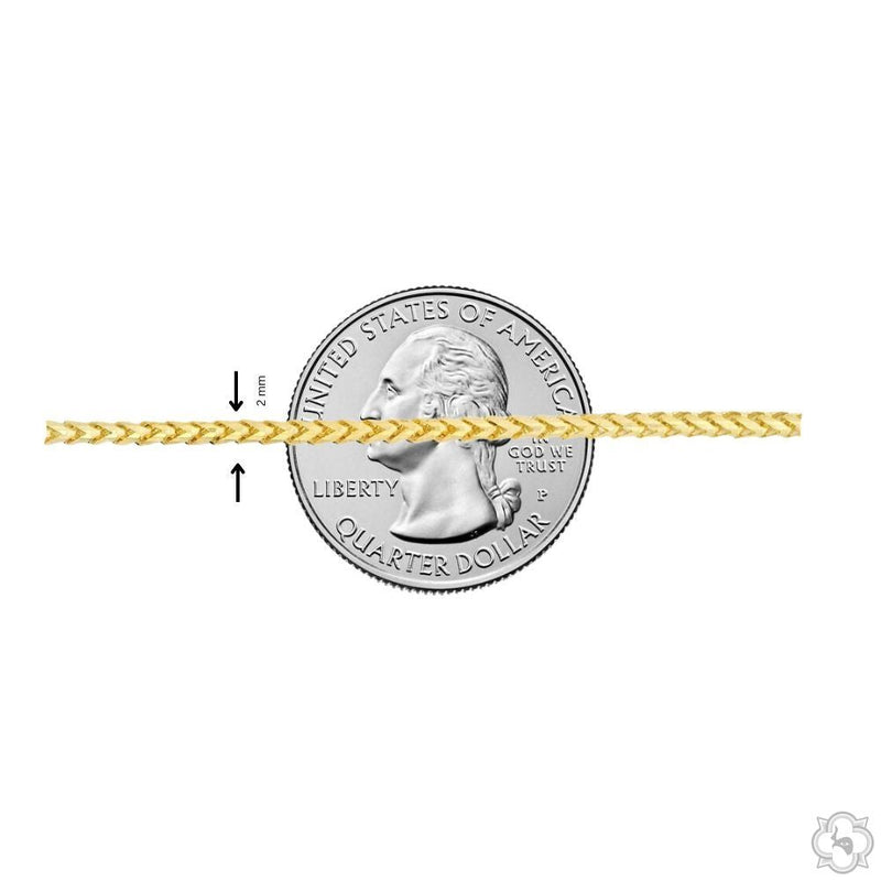 14K Yellow Gold Solid Franco  16 Inches 2mm 70736 - Image 4