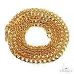 14k yellow gold solid Franco chain, 3.8mm thickness, 26-inch men's necklace.