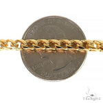 14k yellow gold solid Franco chain, 3.8mm thickness, 26-inch men's necklace.