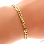 14K Yellow Gold Solid Miami Cuban Link Bracelet 8 Inches 3.5 mm   65582 - Image 3