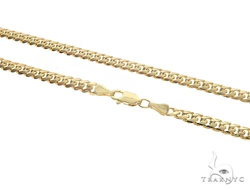14K Yellow Gold Solid Miami Cuban Link Chain 22 Inches 4mm 65919 - Image 2