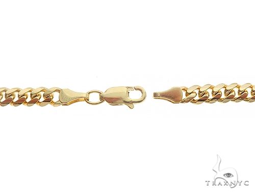 14K Yellow Gold Solid Miami Cuban Link  24 Inches 4mm 65917 - Image 5