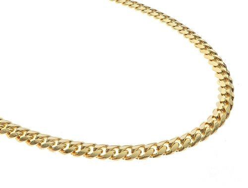 14K Yellow Gold Solid Miami Cuban Link 26 Inches 3.8mm 68655