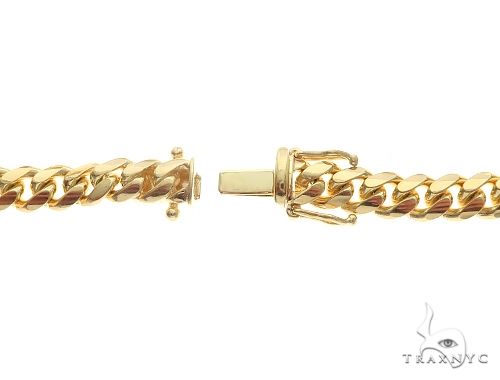 14K Yellow Gold Solid Miami Cuban Link Chain 26 Inches 6mm 65903 - Image 5