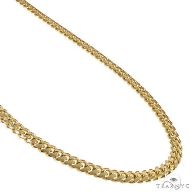 14K Yellow Gold Solid Miami Cuban Link Chain 26 Inches 7mm   66529 - Image 2