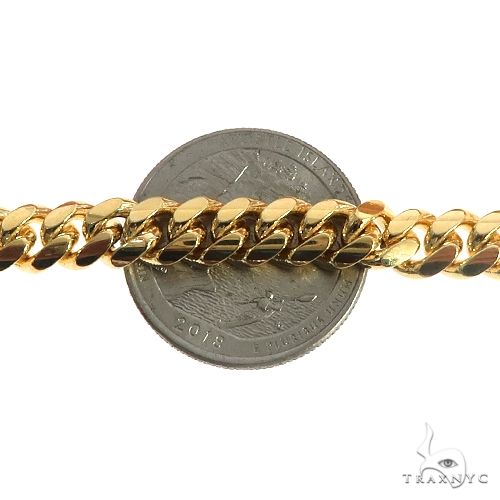 14K Yellow Gold Solid Miami Cuban Link Chain 26 Inches 7mm   66529 - Image 4