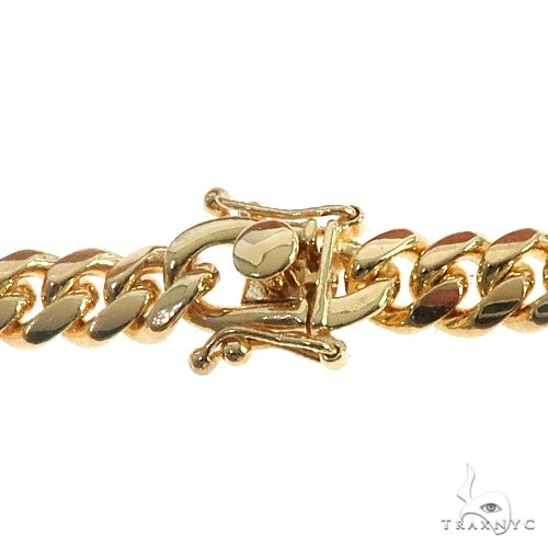 14K Yellow Gold Solid Miami Cuban Link Chain 26 Inches 7mm   66529 - Image 5