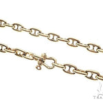 14K Yellow Gold Solid Puffed Anchor Link 25 Inches 6mm 65503 - Image 1