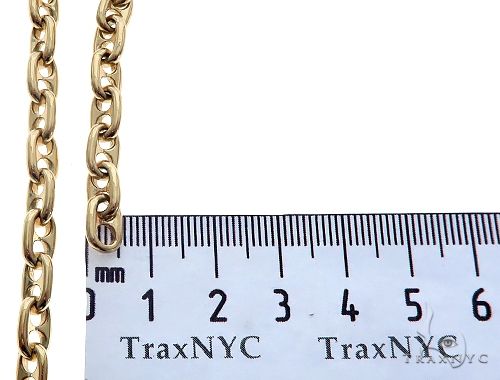 14K Yellow Gold Solid Puffed Anchor Link 25 Inches 6mm 65503 - Image 6
