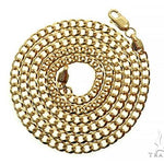 14K Yellow Gold Thin Solid Curb Link  Chain 3mm 18 Inches 65976 - Image 3