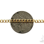 14K Yellow Gold Thin Solid Curb Link  Chain 3mm 18 Inches 65976 - Image 4