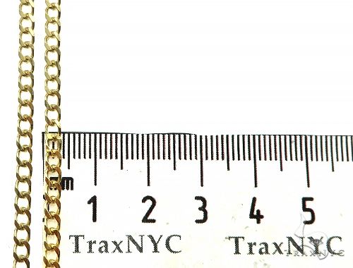 14K Yellow Gold Thin Solid Curb Link  Chain 3mm 18 Inches 65976 - Image 6