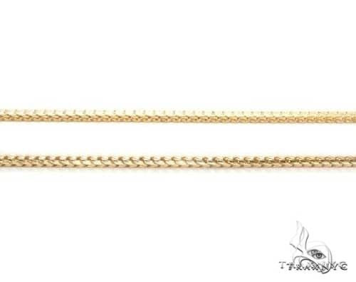 14K Yellow Gold Solid Thin Franco Necklace 18 Inches 1.6mm 67975 - Image 2