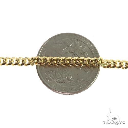 14K Yellow Gold Solid Thin Miami Cuban Link  20 Inches 3.5mm   65898 - Image 3