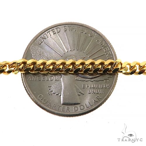 14k Yellow Gold Solid  Miami Cuban Link Chain 24 Inches 3.5mm 65675 - Image 3