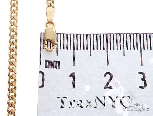14K Yellow Gold Solid Thin Miami Cuban Link Chain 26 Inches 2.5mm   65897 - Image 6