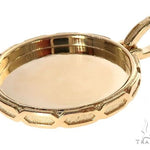 14K Yellow Gold Special Edition Round Photo Pendant Edged Frame 65312 - Image 4