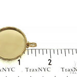 14K Yellow Gold Special Edition Round Photo Pendant Edged Frame 66163 - Image 7