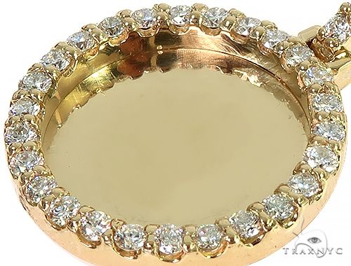 14K Yellow Gold Sweet Memories Collection Mini Diamond Photo Pendant 66260 - Image 4