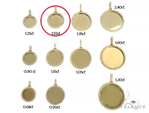 14K Yellow Gold Sweet Memories Collection Medium Diamond Photo Pendant 66277 - Image 8