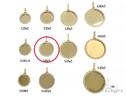 14K Yellow Gold Sweet Memories Collection Medium Diamond Photo Pendant 66278 - Image 8