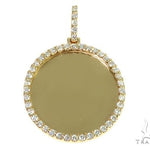 14K Yellow Gold Sweet Memories Collection Medium Diamond Photo Pendant 66281 - Image 1