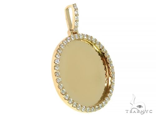 14K Yellow Gold Sweet Memories Collection Medium Diamond Photo Pendant 66281 - Image 2