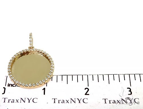 14K Yellow Gold Sweet Memories Collection Medium Diamond Photo Pendant 66281 - Image 5