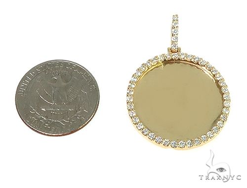 14K Yellow Gold Sweet Memories Collection Medium Diamond Photo Pendant 66280 - Image 4