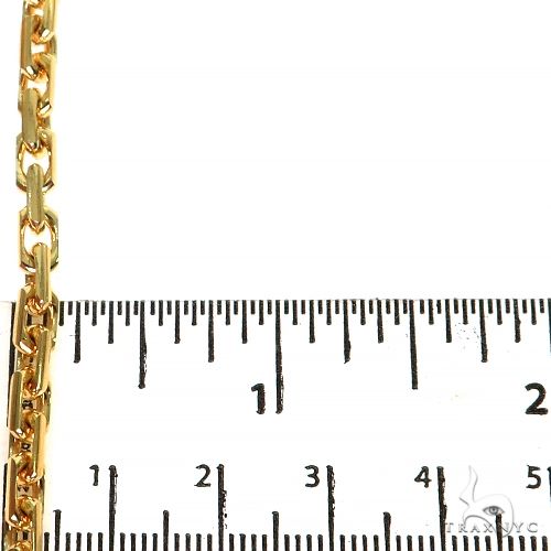 14K Yellow Gold Thin Diamond Cut Solid Anchor Cable Link 20 Inches 4mm 68320 - Image 6