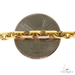 14K Yellow Gold Thin Diamond Cut Solid Anchor Cable Link 24 Inches 4mm 68322 - Image 5