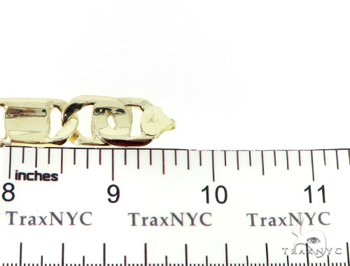 14K Yellow Gold Tiger Eye Bracelet 9.5 Inches 14mm   56548 - Image 6