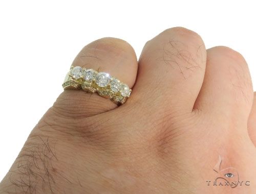 14K Yellow Gold TraxNYC 5-Stone Diamond Ring, photo 6 of 7