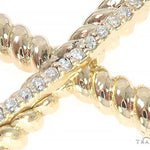 14K Gold Twisted  Diamond Rope Cross Pendant 65446 - Image 4