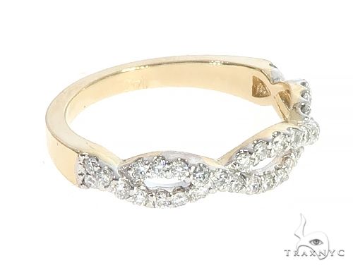 14K Yellow Gold Twisted Diamond Band 65298 - Image 2